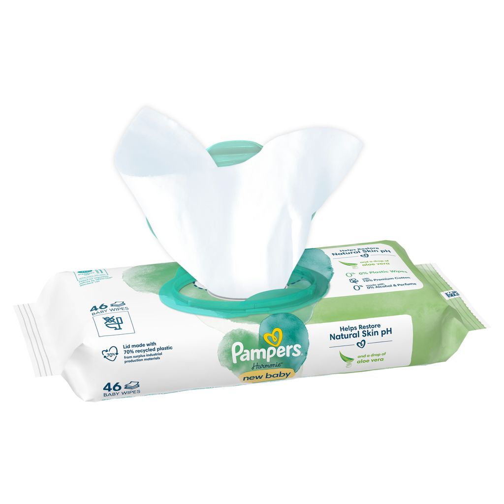 Pampers Harmonie New Baby Салфетки влажные детские, салфетки влажные, 46 шт.