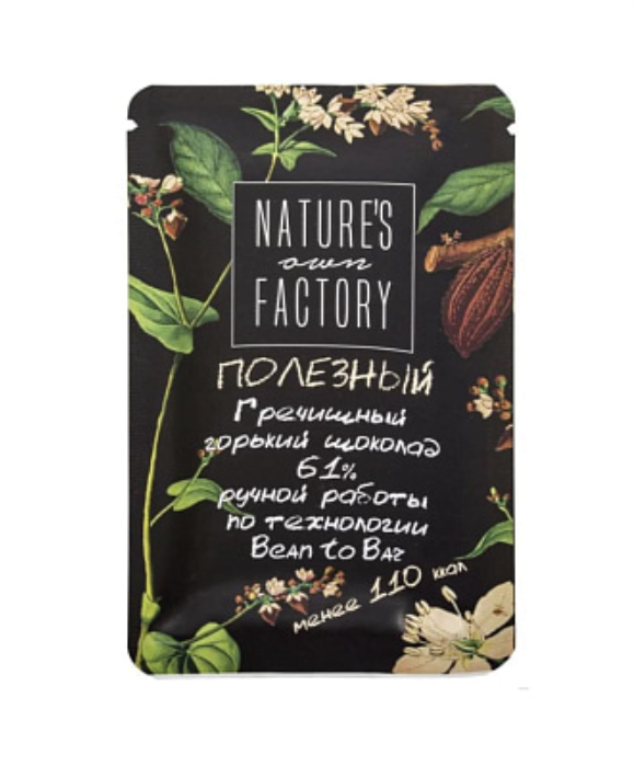 фото упаковки Nature’s own factory Гречишный горький шоколад 61%
