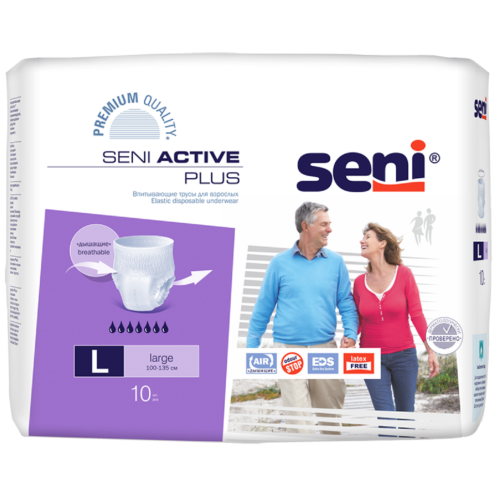 фото упаковки Seni Active Plus трусы впитывающие для взрослых