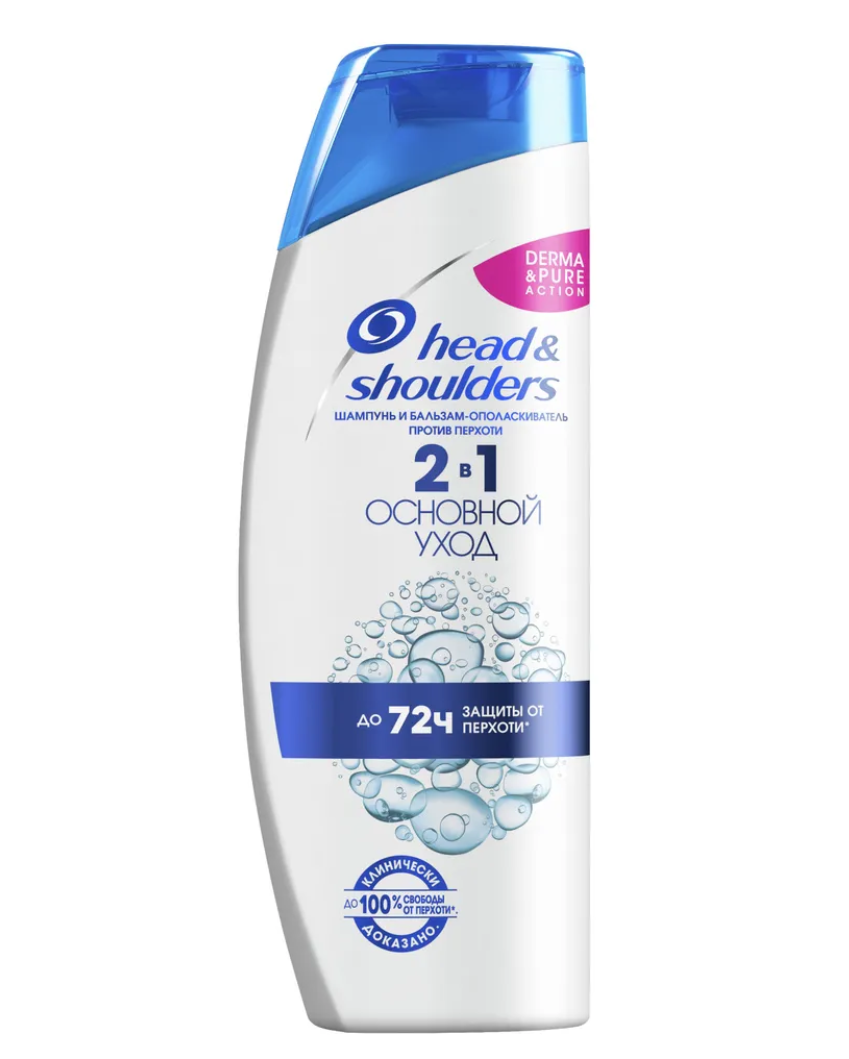 фото упаковки Head and Shoulders Шампунь 2в1 против перхоти Основной уход