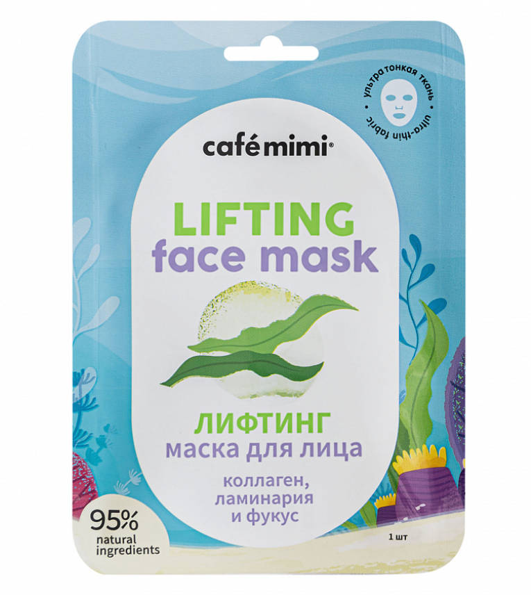 фото упаковки Cafe mimi Маска тканевая для лица Лифтинг