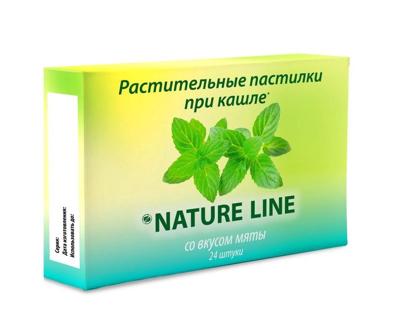 фото упаковки Nature Line пастилки с растительными экстрактами Мята