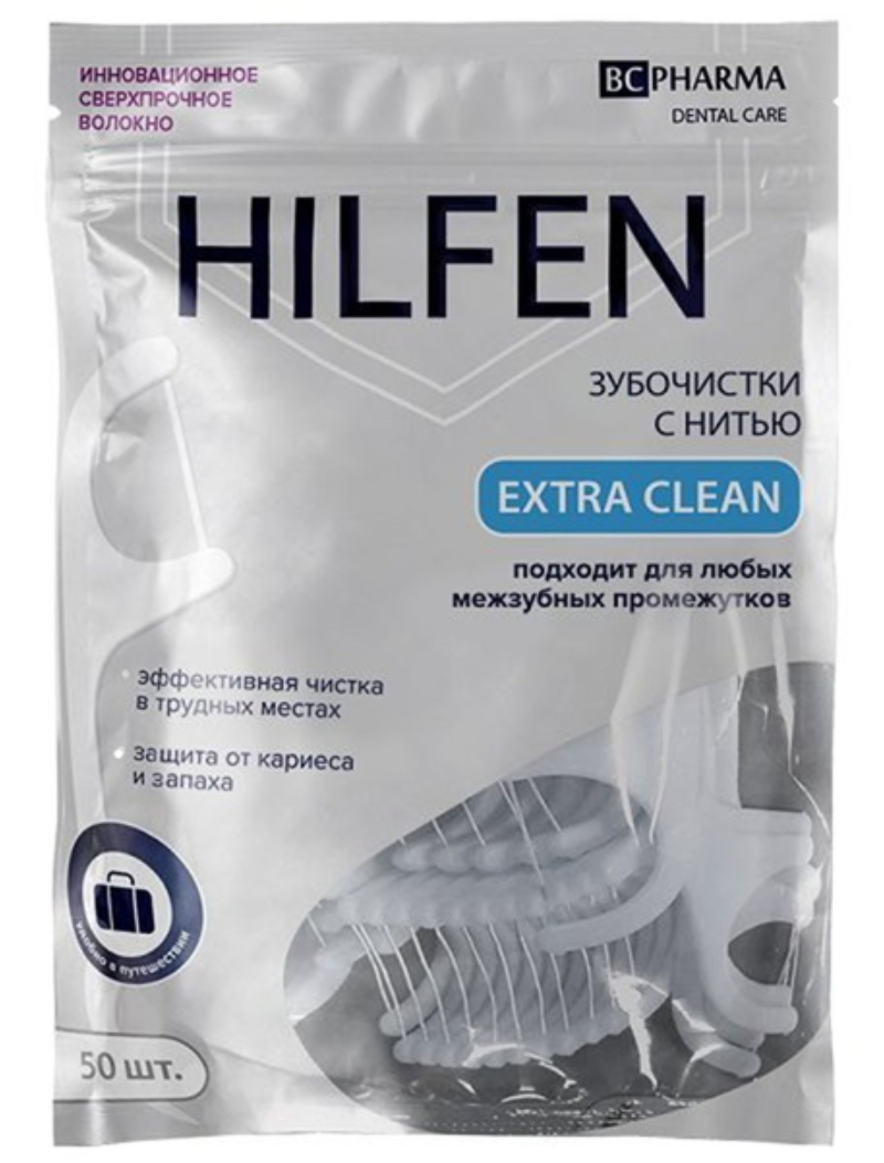 фото упаковки Hilfen BC Pharma Зубочистки с нитью