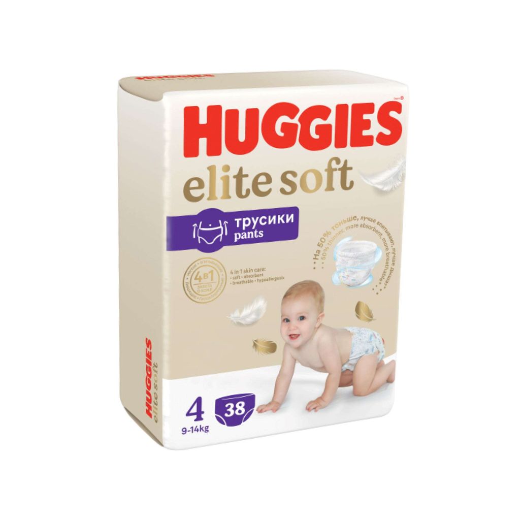 Huggies Elite Soft Подгузники-трусики, р. 4, 9-14 кг, 38 шт.