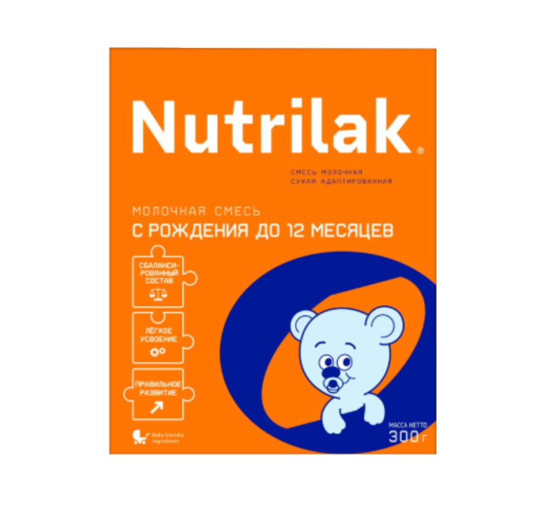 фото упаковки Nutrilak Смесь сухая молочная адаптированная 0-12 мес