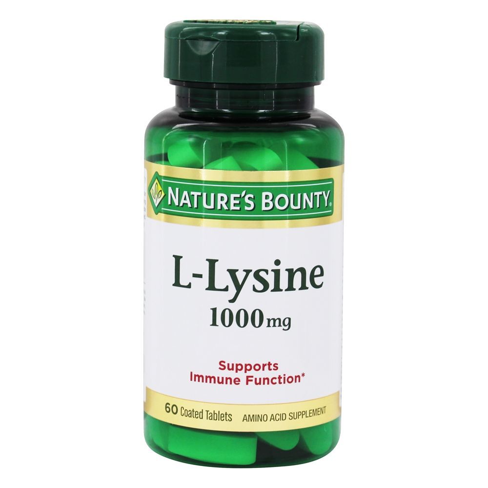 фото упаковки Natures Bounty L-лизин 1000 мг
