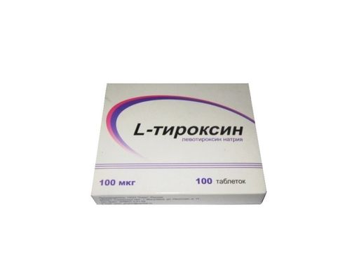 L-Тироксин, 100 мкг, таблетки, 100 шт.