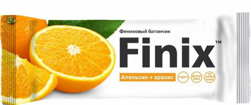 Finix Батончик финиковый, батончик, арахис апельсин, 30 г, 1 шт.