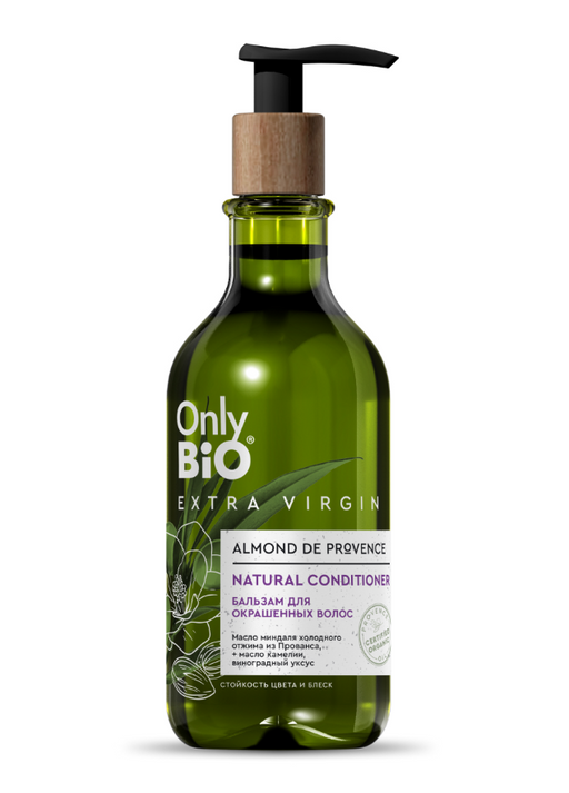 Only Bio Extra Virgin Бальзам для волос, бальзам, увлажняющий блеск и стойкость цвета, 350 мл, 1 шт.