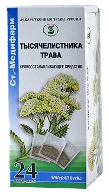 Тысячелистника трава, сырье растительное-порошок, 1.5 г, 24 шт.