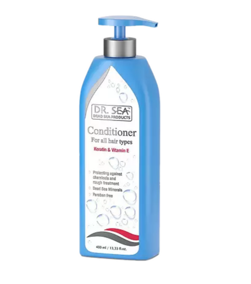 Dr Sea Кондиционер с кератином и витамином Е, кондиционер для волос, для всех типов волос, 400 мл, 1 шт.