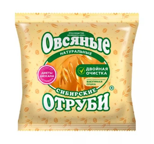 Сибирские отруби овсяные натуральные, 200 г, 1 шт.